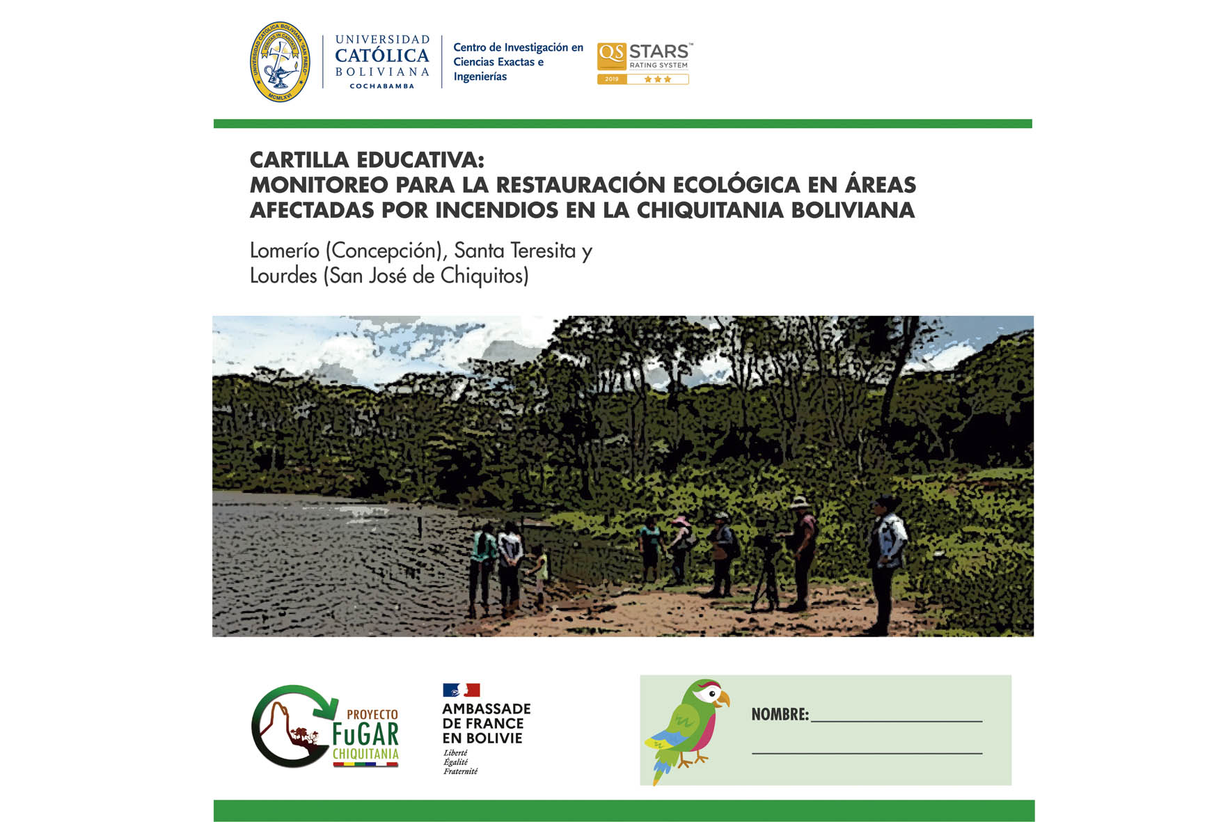Cartilla Educativa: monitoreo para la restauración ecológica en áreas afectadas por incendios en la